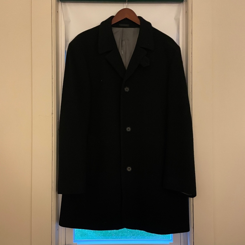 Calvin Klein 42L Men's Pea Coat, Black